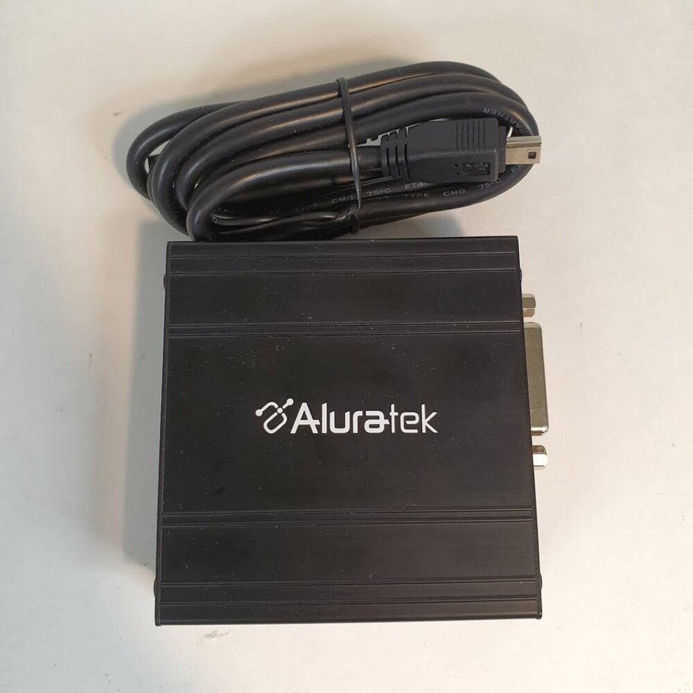 Aluratek AUV200F Black USB2.0 High Resolution 1680 x 1050 External VGA Adapter
